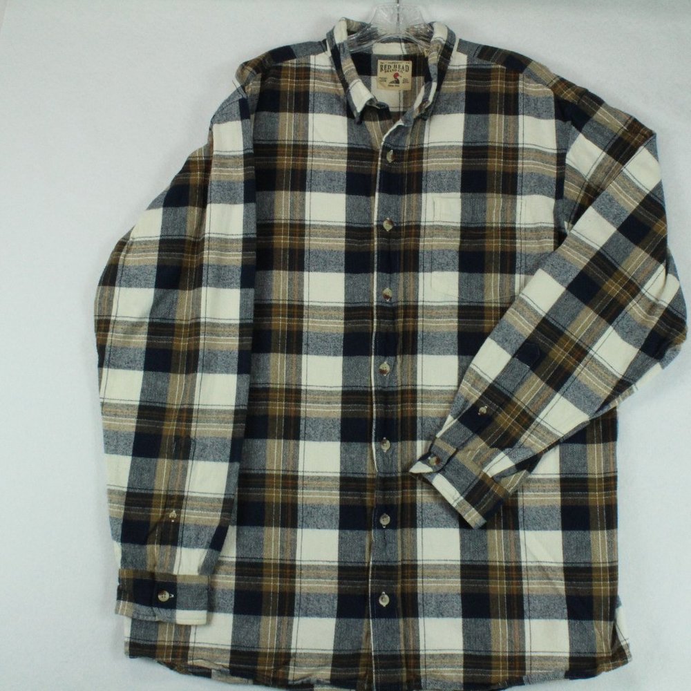 Red Head Shirt Men's XLT Plaid Flannel Long Sleeve